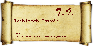 Trebitsch István névjegykártya
